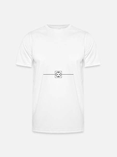 Socket Power Icon Electrician - Men's Functional T-Shirt - white