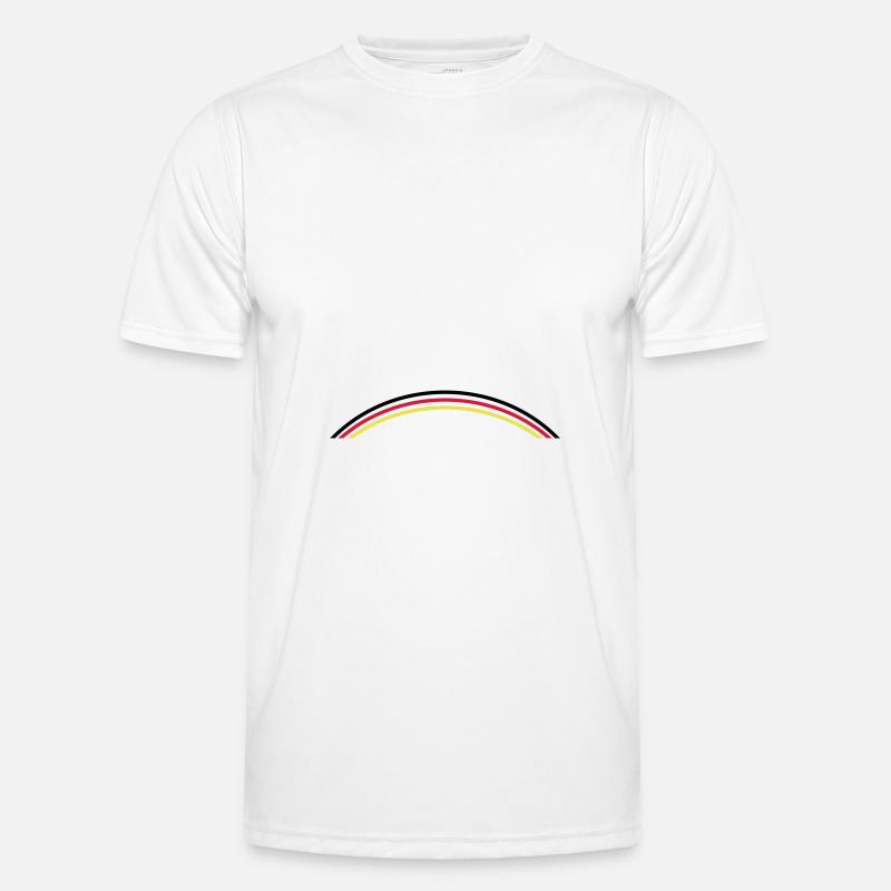 Germany Flag Symbol Line - Men's Functional T-Shirt - white