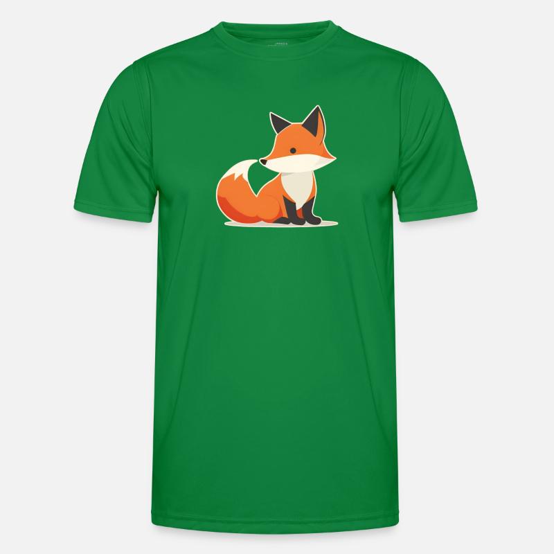 Cute Fox Logo, Fox Drawing Men's Functional T-Shirt