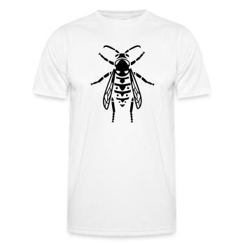 Insect - wasp - Men's Functional T-Shirt - white - Front - AI Model Male 178 dark (178cm)