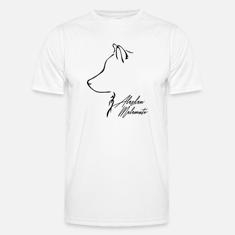 ALASKAN MALAMUTE Profile E WILSIGNS - Men's Functional T-Shirt - white