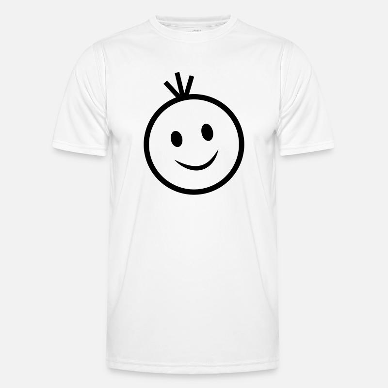 visage heureux T-shirt sport Homme