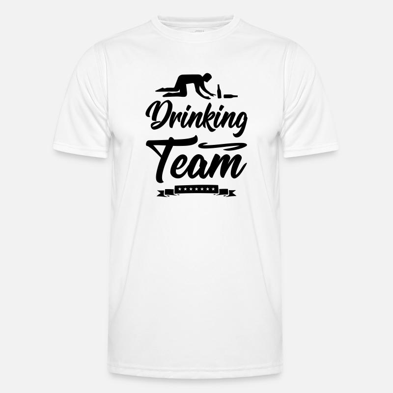 drinking team design - Männer Funktions-T-Shirt - Weiß