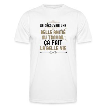 Collègue Et Mon Ami Cadeau Collègues - T-shirt sport Homme - blanc - Devant - AI Model Male 178 dark (178cm)