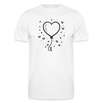 Herzballon Herz Ballon - Männer Funktions-T-Shirt - Weiß - Vorne - AI Model Male 178 dark (178cm)
