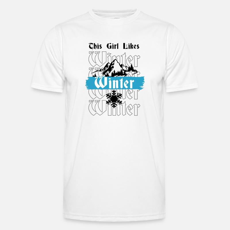 Mädchen mag gemütliche Wintersaison Männer Funktions-T-Shirt