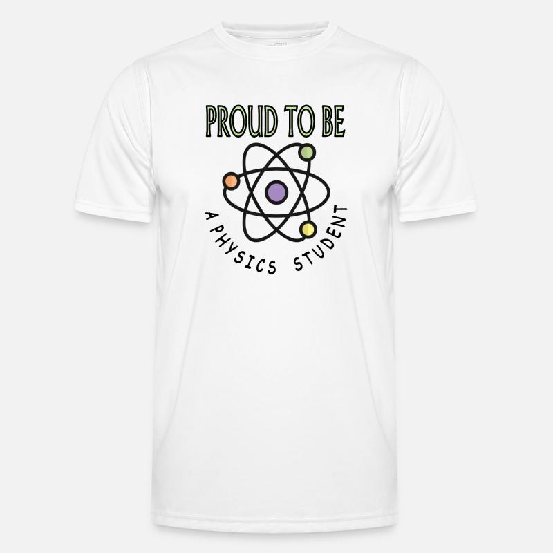 stolzer Physikstudent Physik studieren Geschenk - Männer Funktions-T-Shirt - Weiß