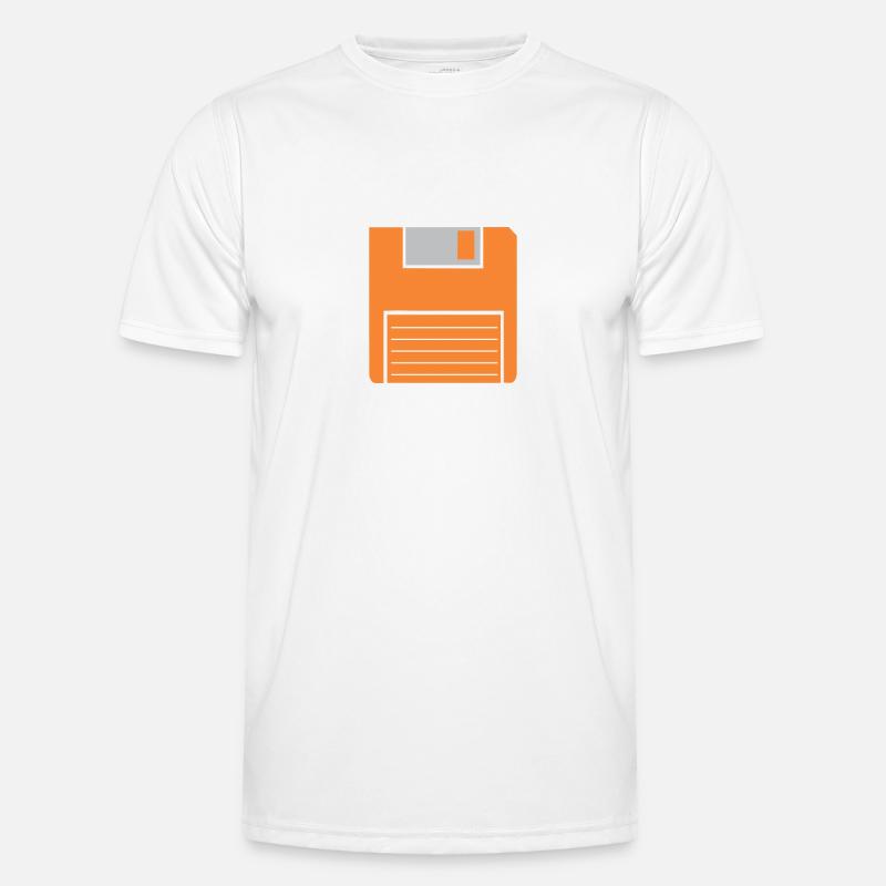 Retro-Diskette Männer Funktions-T-Shirt
