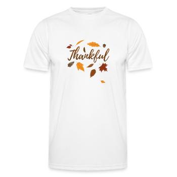 Dankbarer Herbst-Erntedankfest-Geschenk-Fall-Liebe - Männer Funktions-T-Shirt - Weiß - Vorne - AI Model Male 178 dark (178cm)