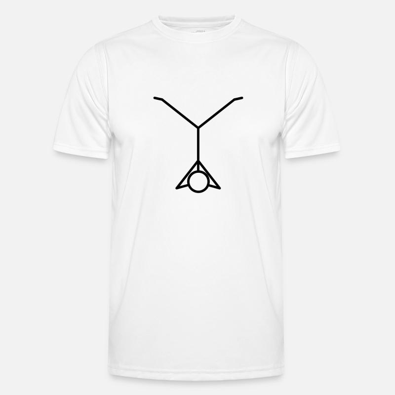 Strichmännchen Männer Funktions-T-Shirt