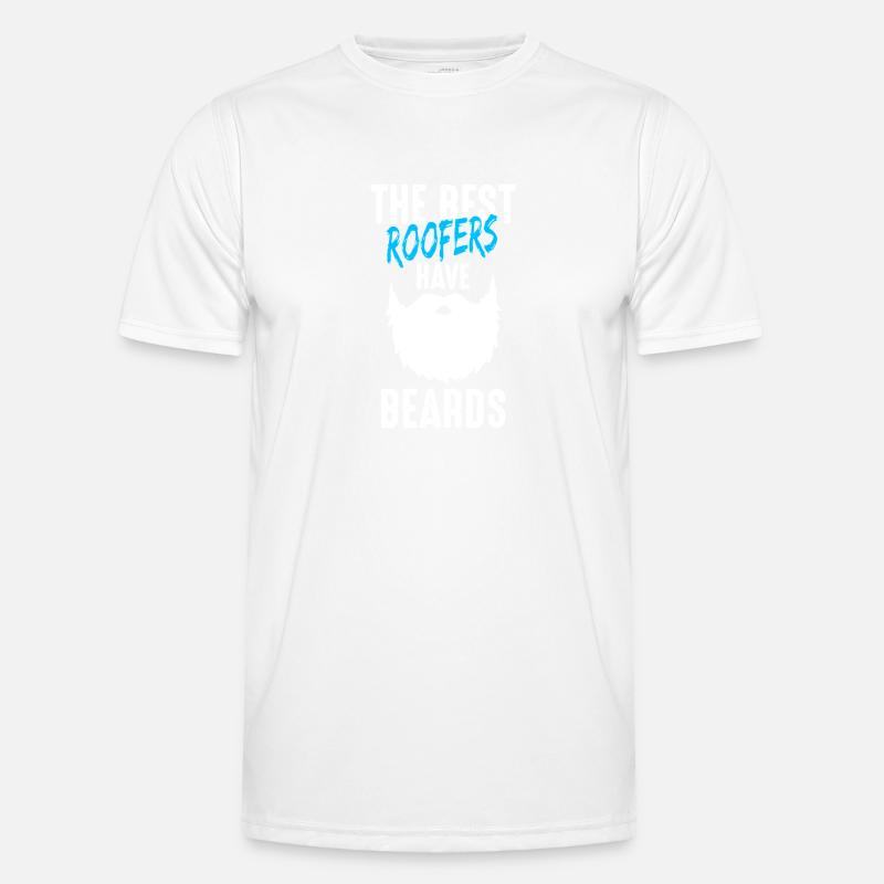 Master roofer roofer beard gift - Men's Functional T-Shirt - white
