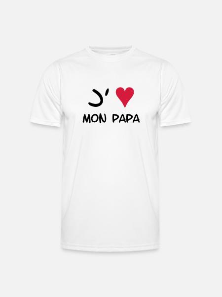 J'aime mon papa! - Men's Functional T-Shirt - white