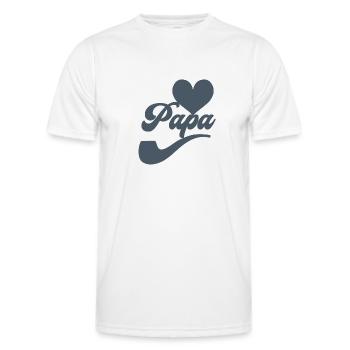 J'aime papa - T-shirt sport Homme - blanc - Devant - AI Model Male 178 dark (178cm)