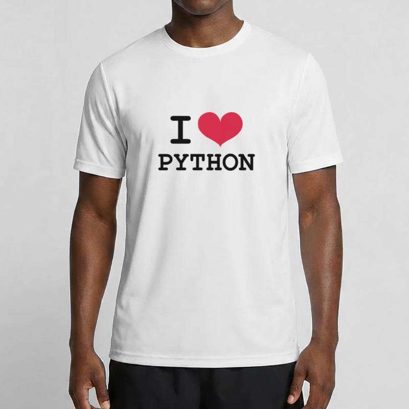 I Love Python [Developer / Geek] Men's Functional T-Shirt