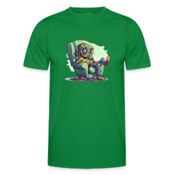 Zombie Relaxation: Une pause de l’apocalypse - T-shirt sport Homme - vert - Devant - AI Model Male 178 dark (178cm)