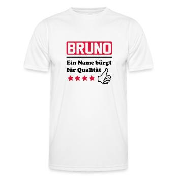 Bruno - T-shirt sport Homme - blanc - Devant - AI Model Male 178 dark (178cm)