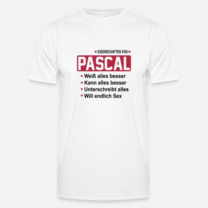pascal - Männer Funktions-T-Shirt - Weiß