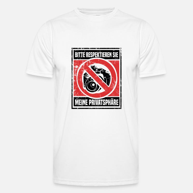 Privatsphäre Internet Datenschutzbeauftragter - Männer Funktions-T-Shirt - Weiß