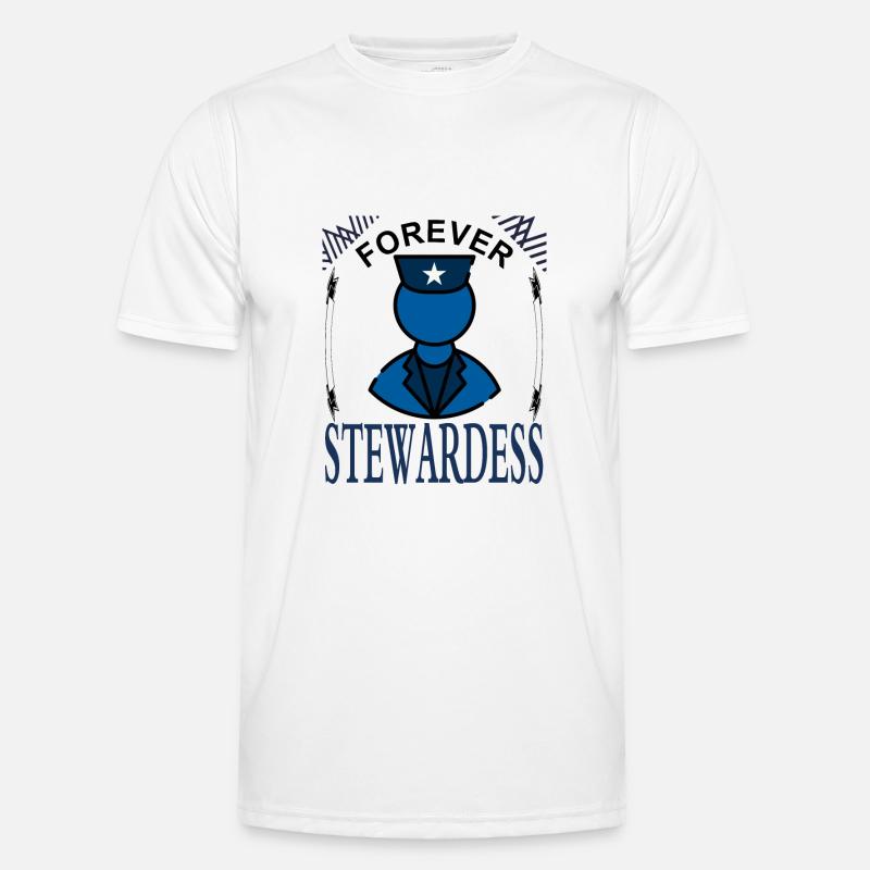 Stewardess forever Flight Attendant Idée cadeau T-shirt sport Homme