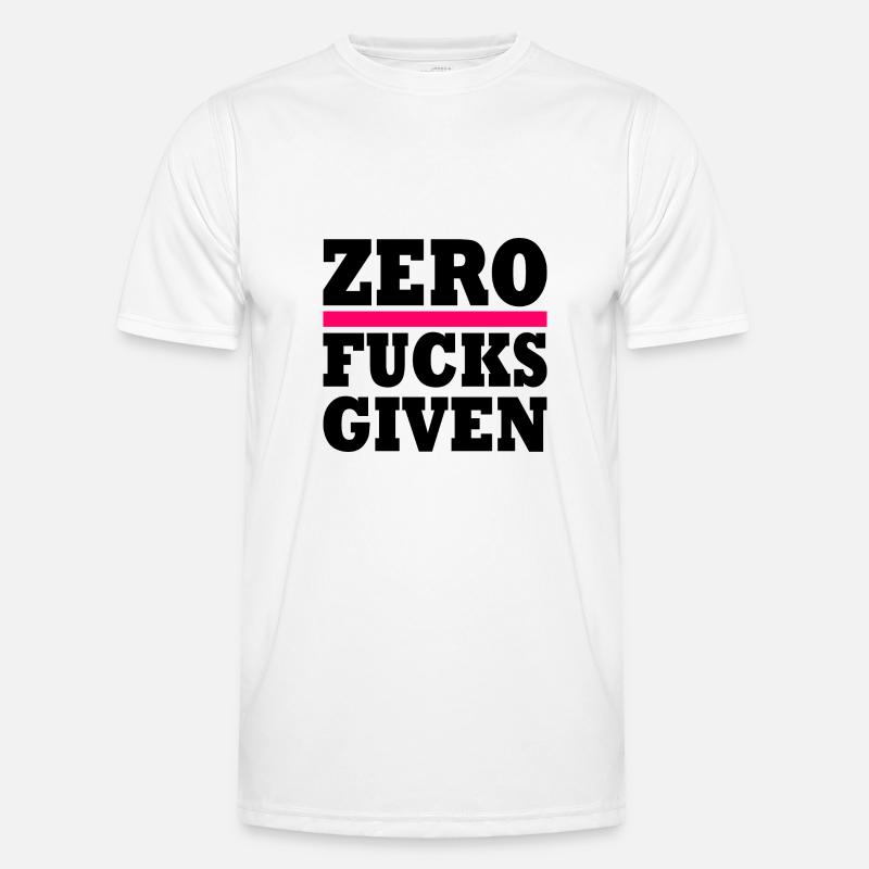 Zero fucks given Männer Funktions-T-Shirt