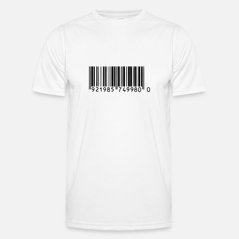 barcode - Männer Funktions-T-Shirt - Weiß