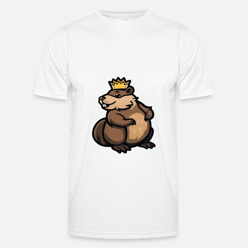 Beaver Comic Crown - Men's Functional T-Shirt - white
