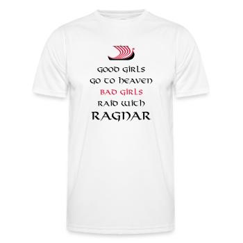 Bad Girls Raid With Ragnar - T-shirt sport Homme - blanc - Devant - AI Model Male 178 dark (178cm)