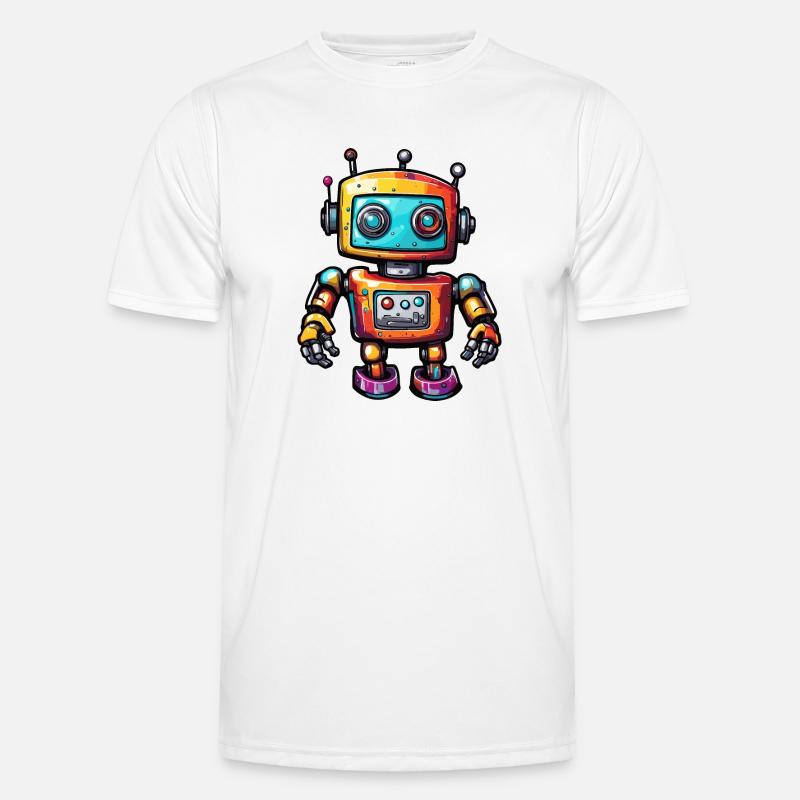 Robot / Machine / AI / Technology / Mechanics - Men's Functional T-Shirt - white