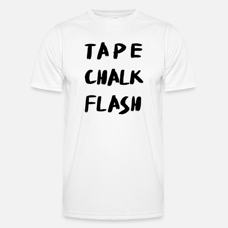 Klebeband Chalk Flash - Boulder Design Männer Funktions-T-Shirt