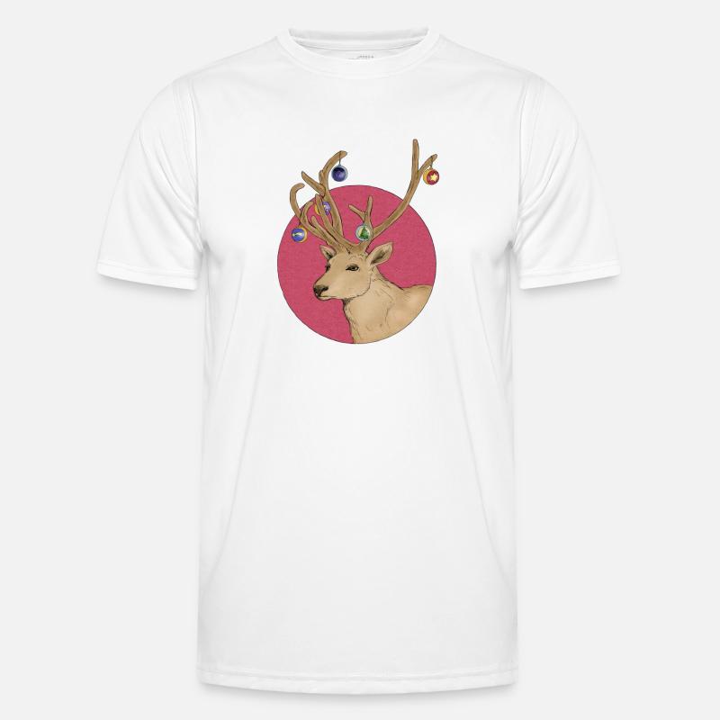 Reindeer on Christmas Men's Functional T-Shirt