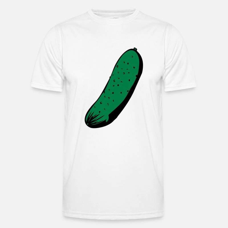 Gurke - Männer Funktions-T-Shirt - Weiß
