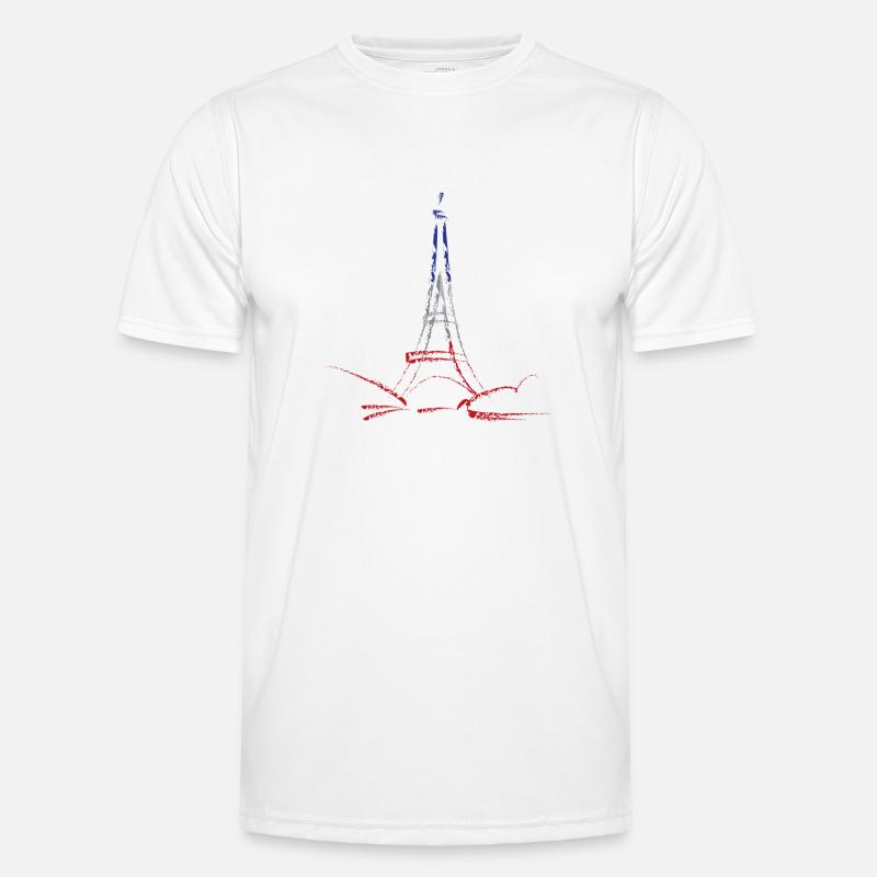 paris la tour eiffel - Männer Funktions-T-Shirt - Weiß