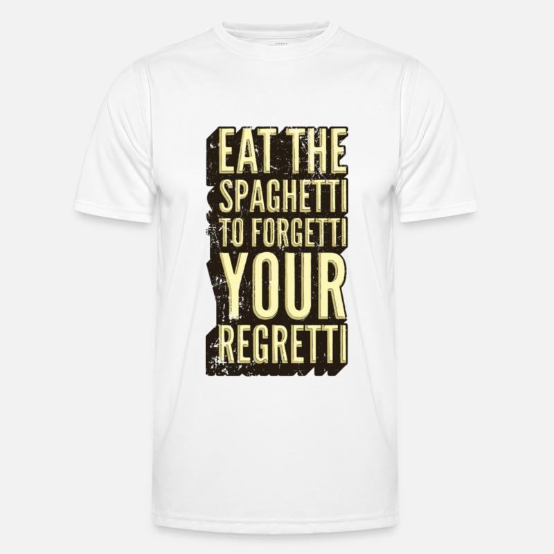 Spaghetti Regret Sarcasm Graphic Men's Functional T-Shirt