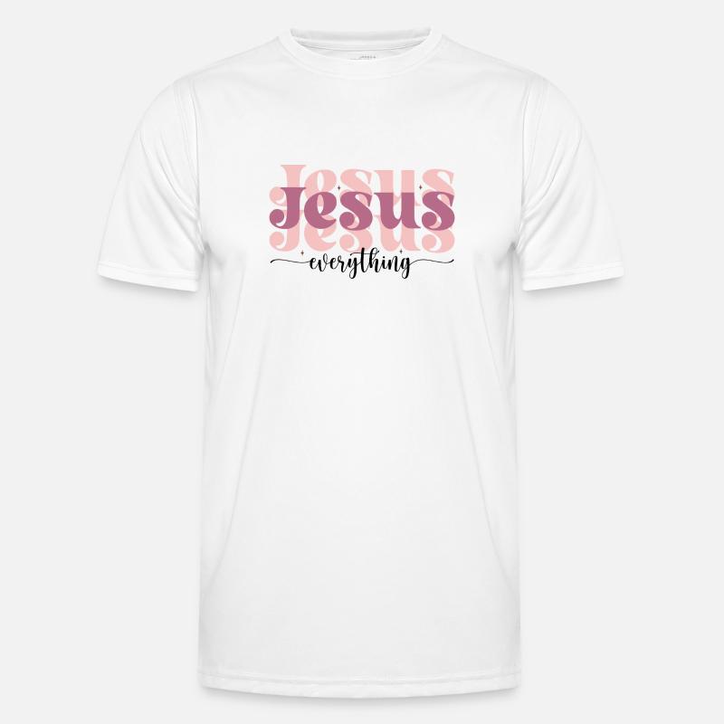 Jesus over everything - Men's Functional T-Shirt - white