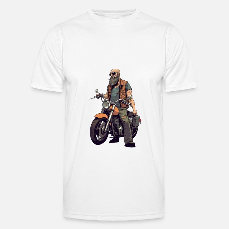 Old School Biker T-shirt sport Homme