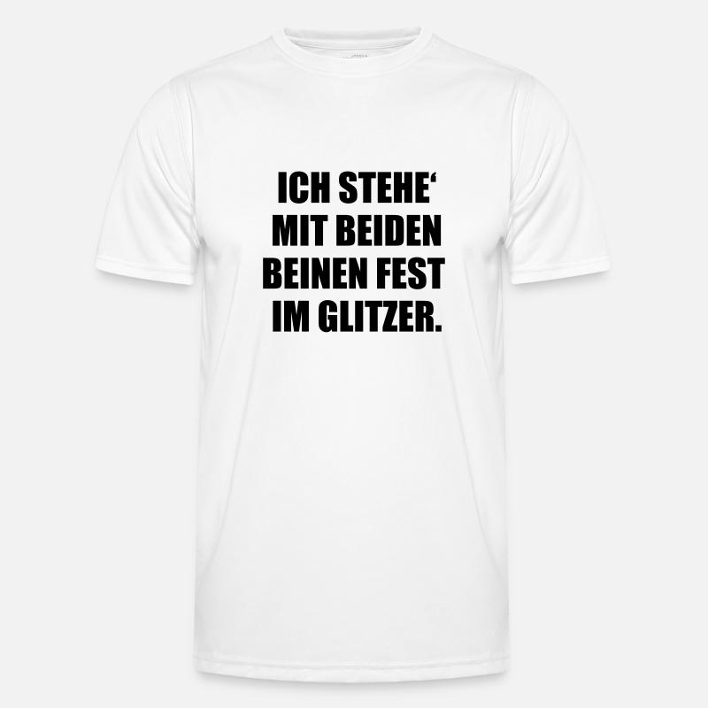 Glitzer Spruch Männer Funktions-T-Shirt