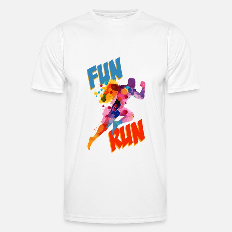 Fun Run Leichtathletik Sprinter - Männer Funktions-T-Shirt - Weiß