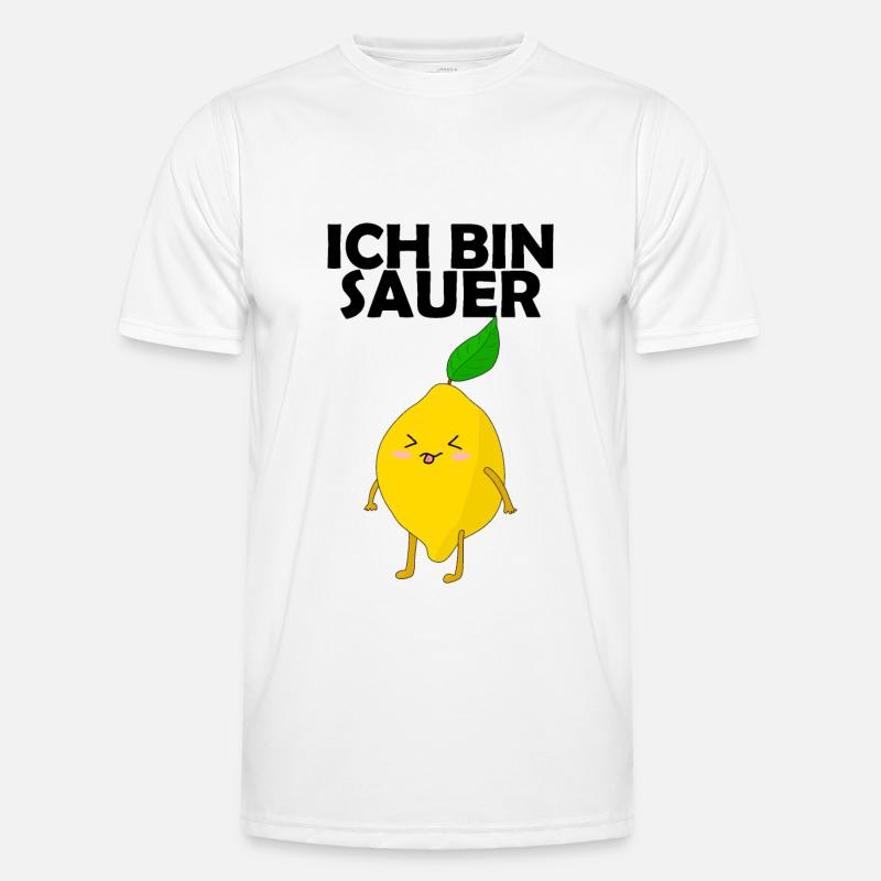 Zitrone ich bin sauer - Männer Funktions-T-Shirt - Weiß