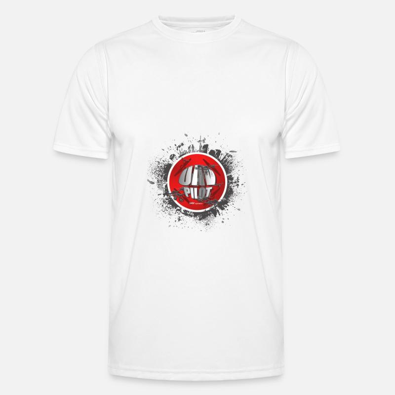 Drohnen-Pilot - Männer Funktions-T-Shirt - Weiß