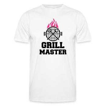 Grill Master - Men's Functional T-Shirt - white - Front - AI Model Male 178 dark (178cm)