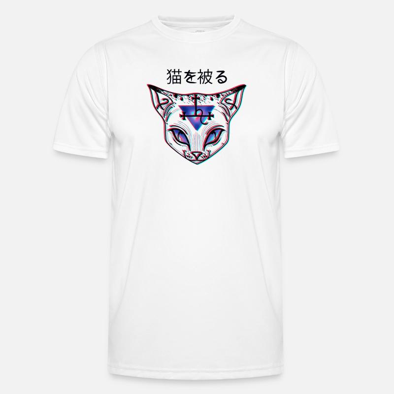 Witch cat - Men's Functional T-Shirt - white