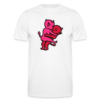 devil-sex ... of wicki_de - Men's Functional T-Shirt - white - Front - AI Model Male 178 dark (178cm)