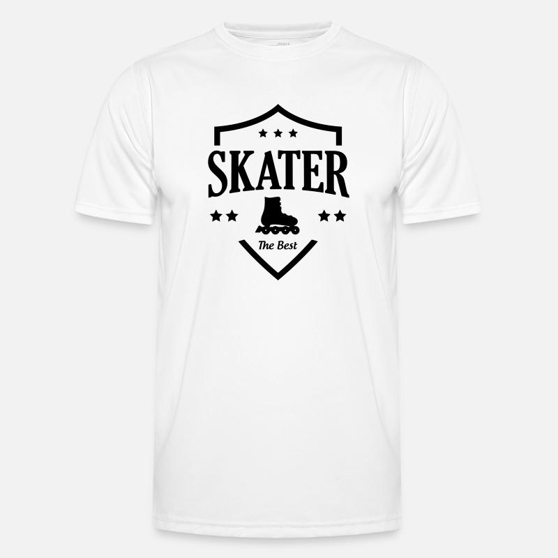 Roller Skates - Männer Funktions-T-Shirt - Weiß