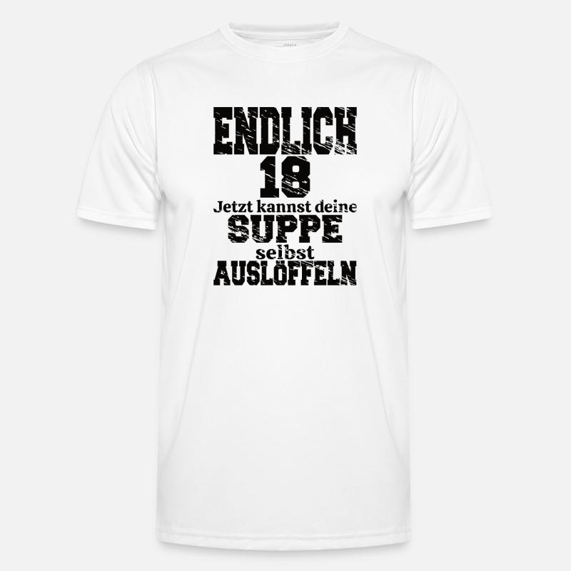 Endlich 18 18.Geburtstag Geschenk Junge Mädchen Männer Funktions-T-Shirt