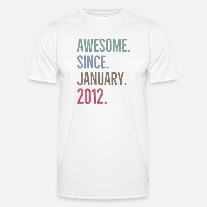 Awesome Since January 2012 - Men's Functional T-Shirt - white