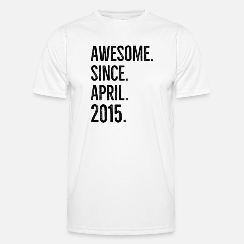 Awesome Since April 2015 - Men's Functional T-Shirt - white