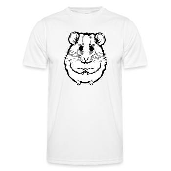 Hamster süß Tier Nagetier Tiere lustig Haustier 10 - Männer Funktions-T-Shirt - Weiß - Vorne - AI Model Male 178 dark (178cm)