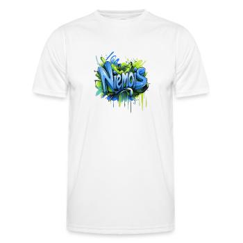 Niemois austrian dialect shirt - Men's Functional T-Shirt - white - Front - AI Model Male 178 dark (178cm)