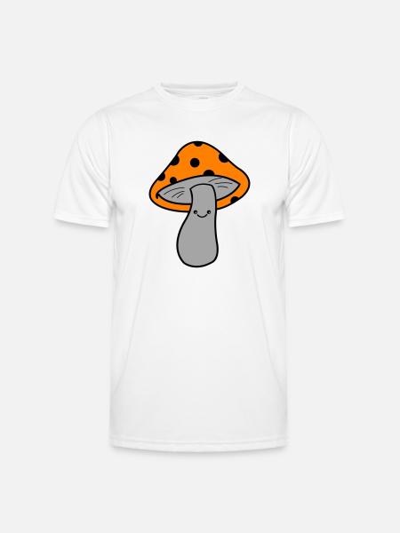 Pilz Mushroom - Männer Funktions-T-Shirt - Weiß