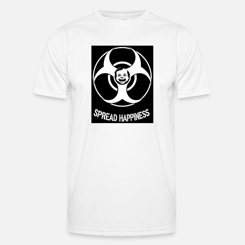 SpreadHappiness black background Men's Functional T-Shirt